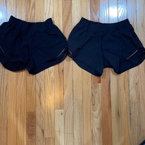 2 pairs of lululemon hotty hot shorts !! 4 inch inseam💗💗